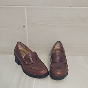 Eastland Womens Newbury Brown Leather Loafers | Size 10